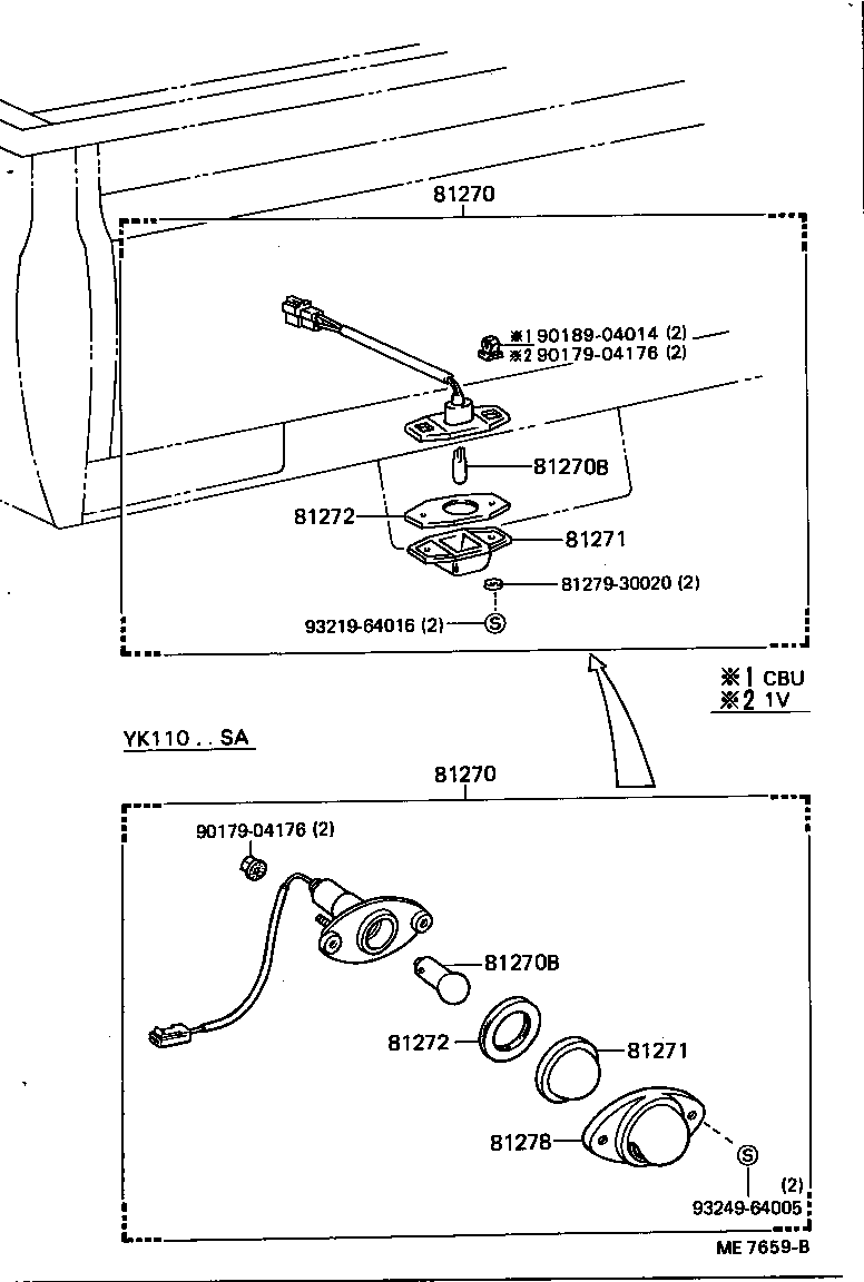 81270-29395 LAMP ASSY, LICENSE PLATE product image