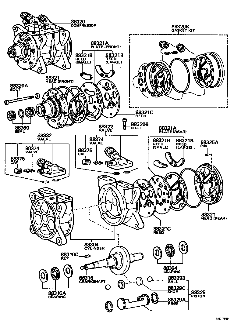 88320-35090 COMPRESSOR ASSY, COOLER product image