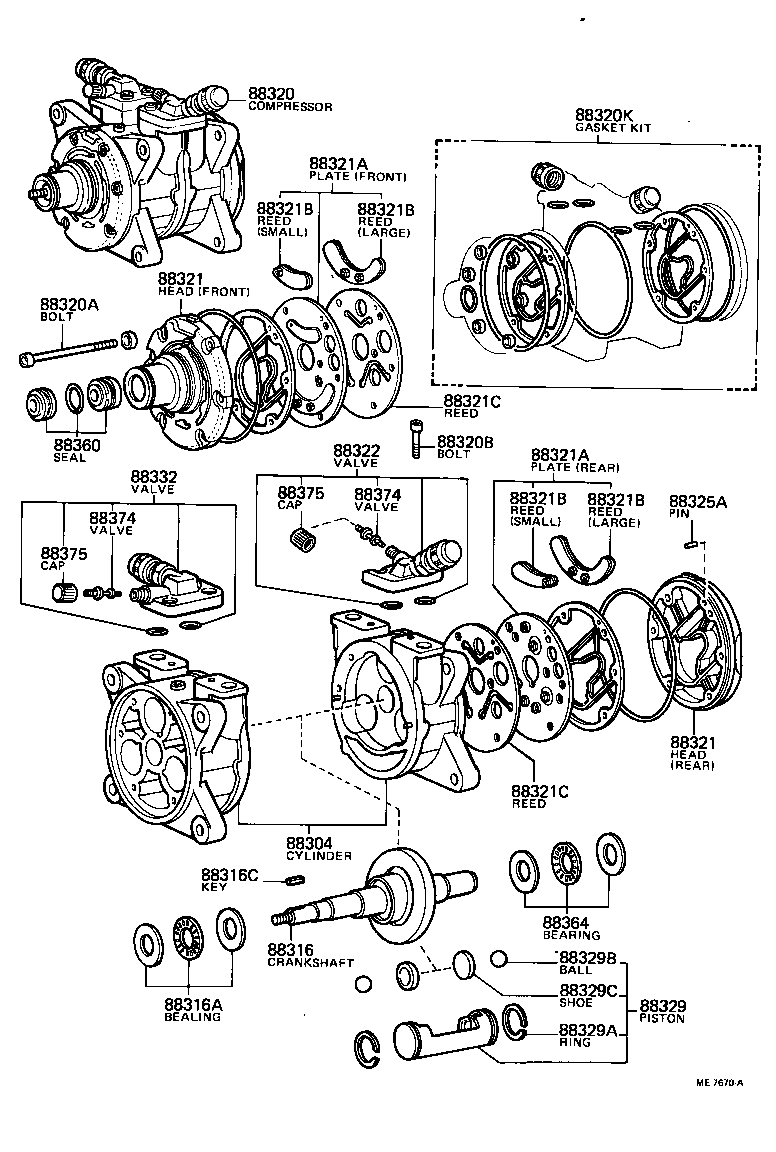 88437-35010 BRACKET, COMPRESSOR MOUNTING, NO.7 product image