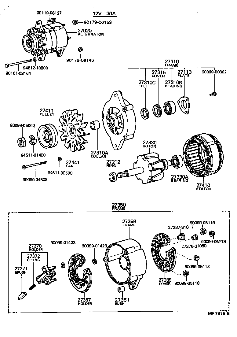 27411-23022 PULLEY, ALTERNATOR product image