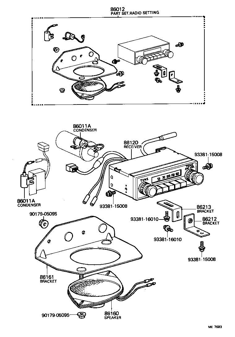 86012-69016 PARTS SET, RADIO SETTING product image