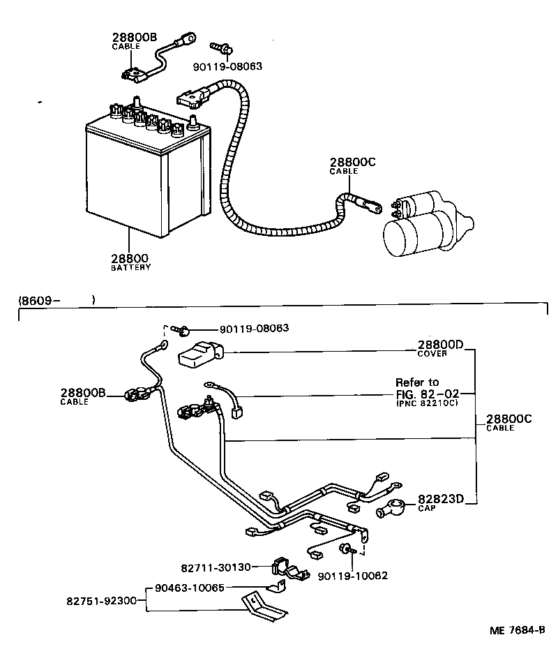 82046-92300 CABLE, BATTERY TO GROUND product image