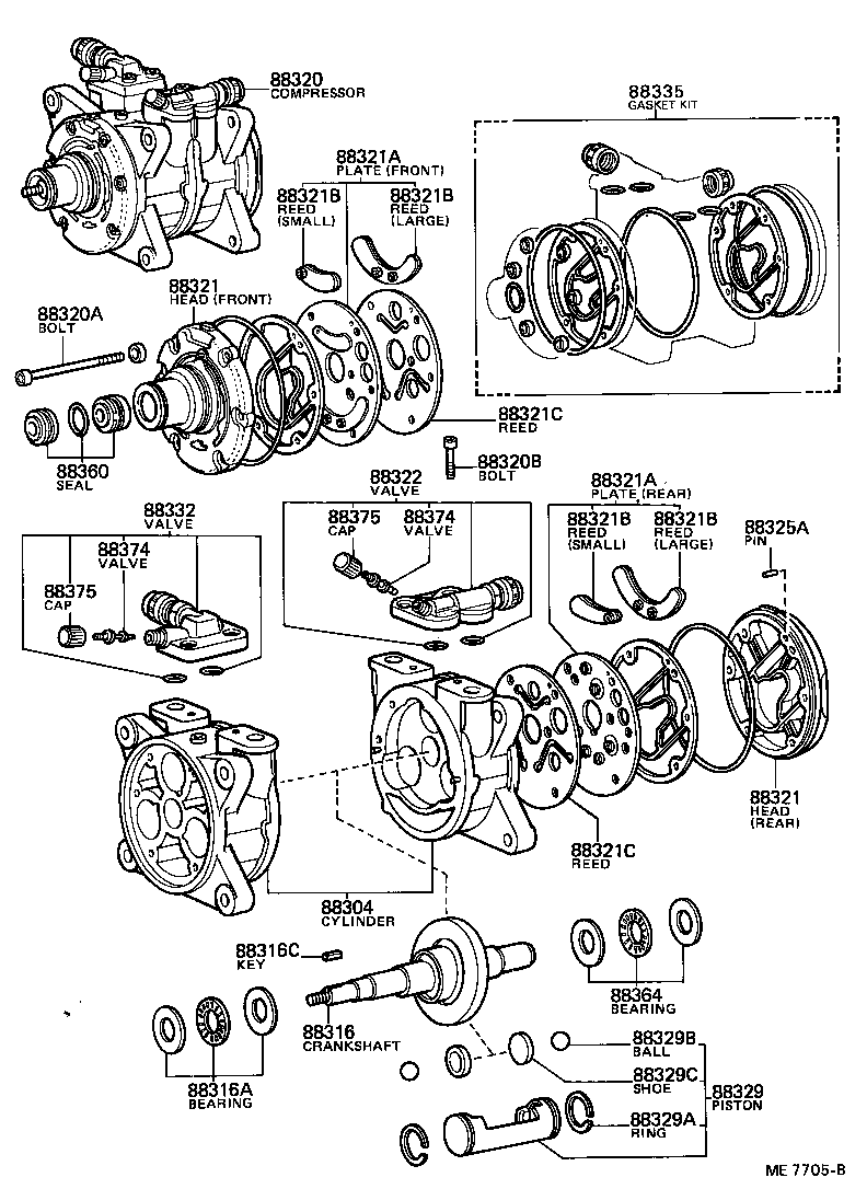 88433-25010 BRACKET, COMPRESSOR MOUNTING, NO.5 product image