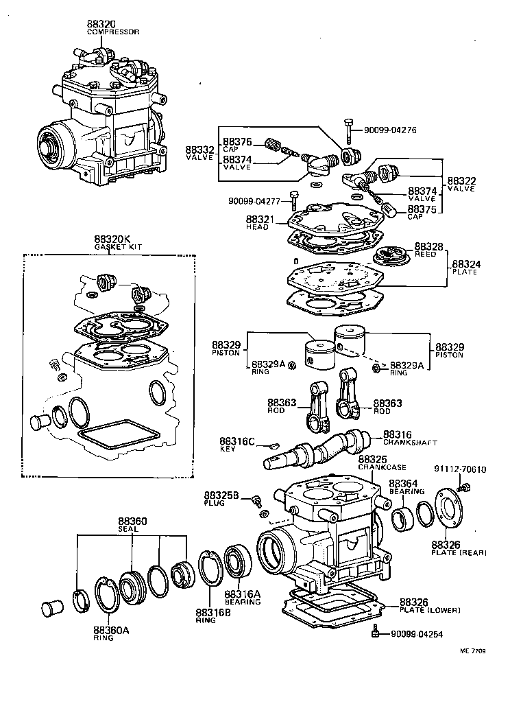 88431-26070 BRACKET, COMPRESSOR MOUNTING, NO.2 product image