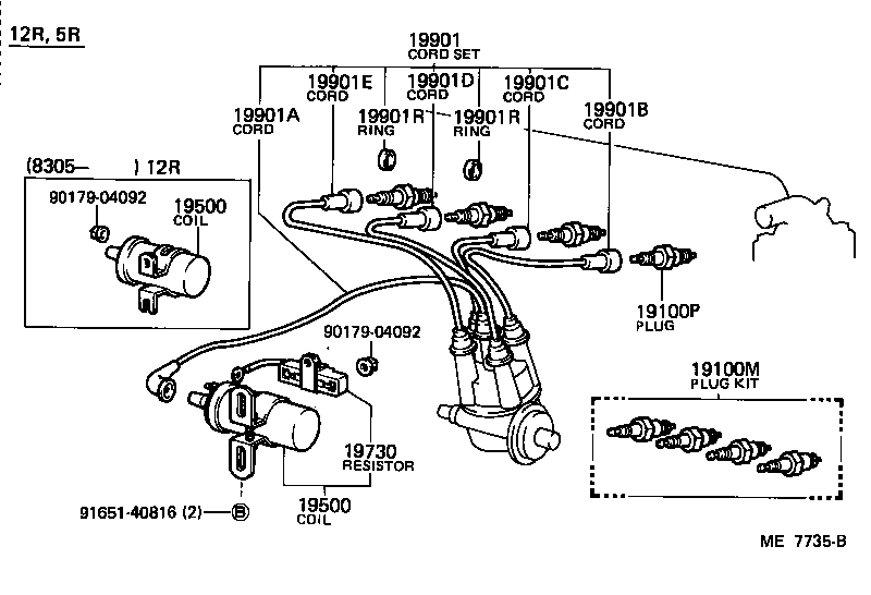 19850-48010 PLUG ASSY, GLOW product image