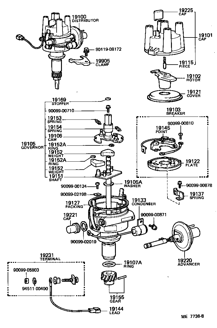 19100-44121 DISTRIBUTOR ASSY product image