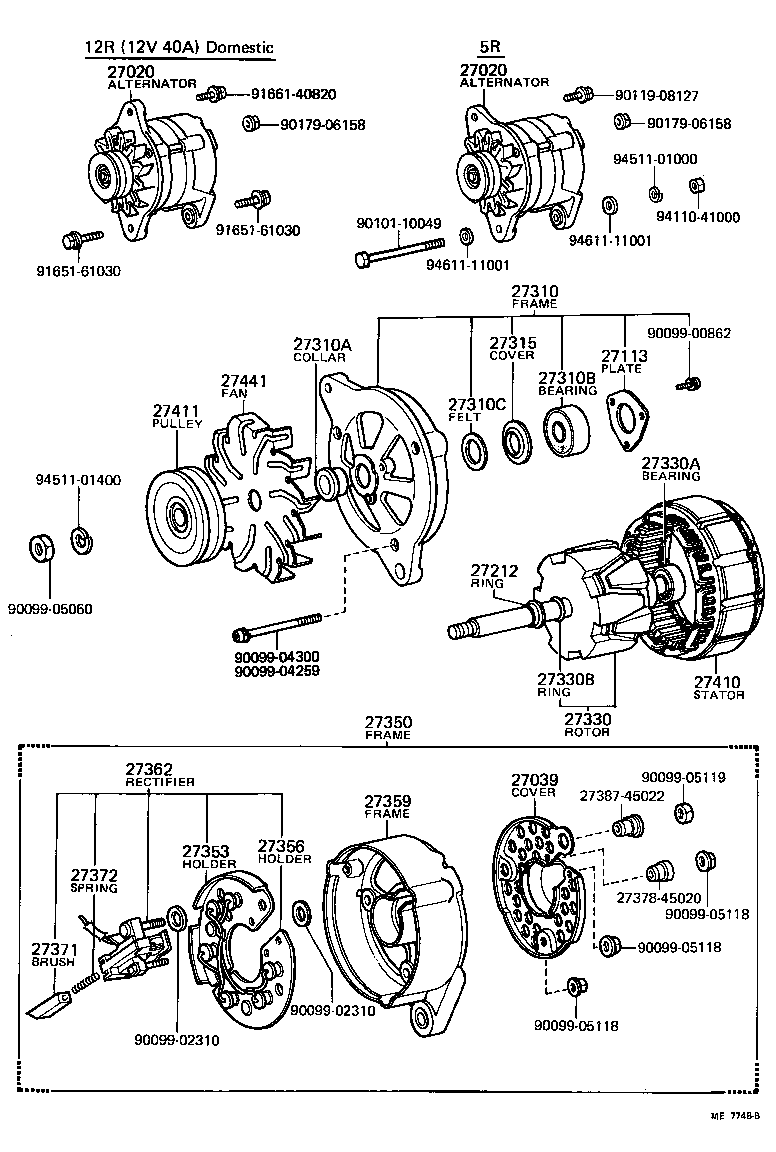 27020-46033 ALTERNATOR ASSY product image