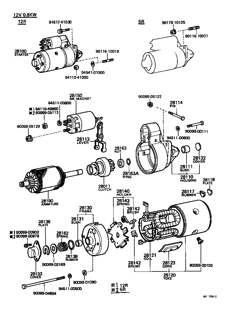 28150-54030 SWITCH ASSY, MAGNET STARTER product image