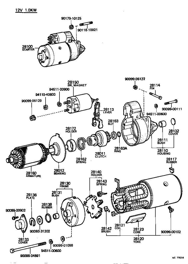 28150-54021 SWITCH ASSY, MAGNET STARTER product image