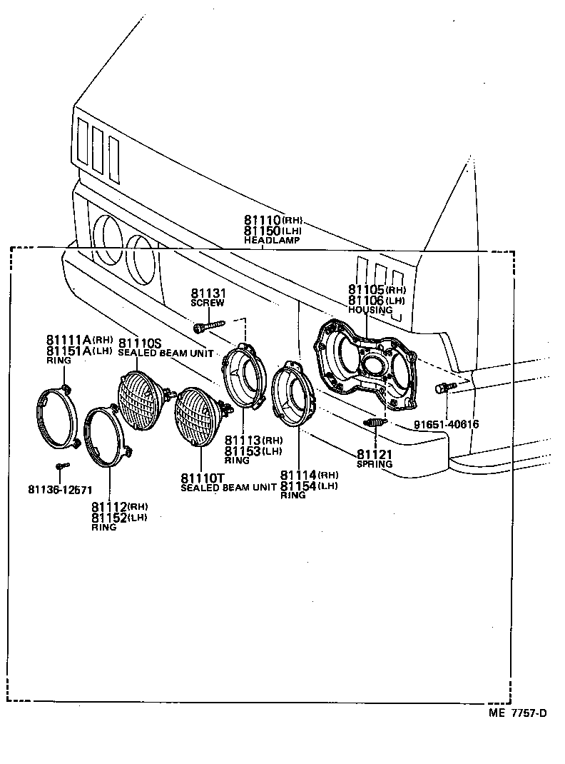 81150-80009 HEADLAMP ASSY, LH product image
