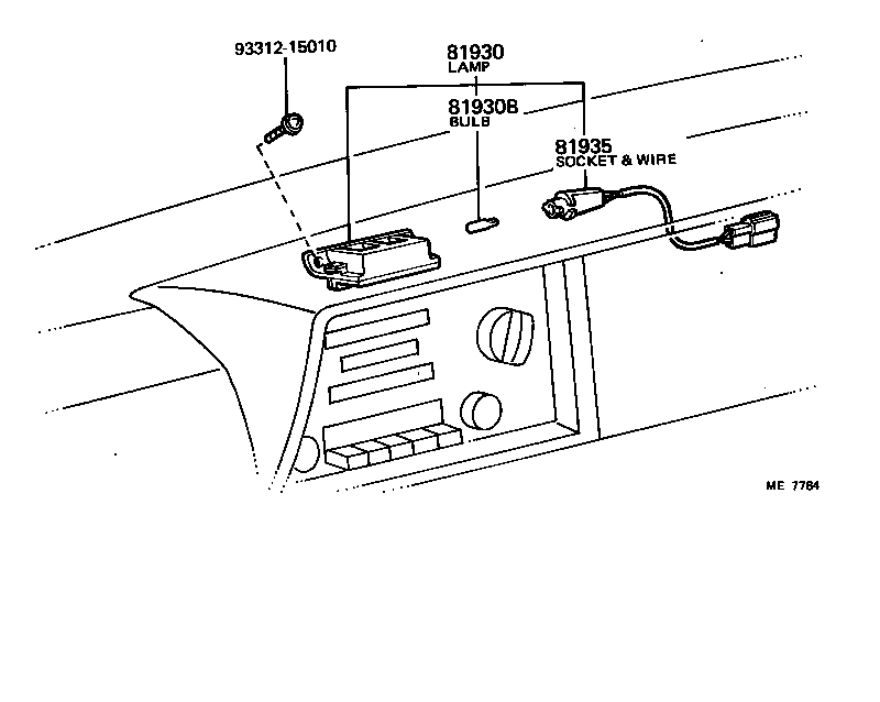 81930-95010 LAMP ASSY, HEATER CONTROL INDICATOR, NO.1 product image