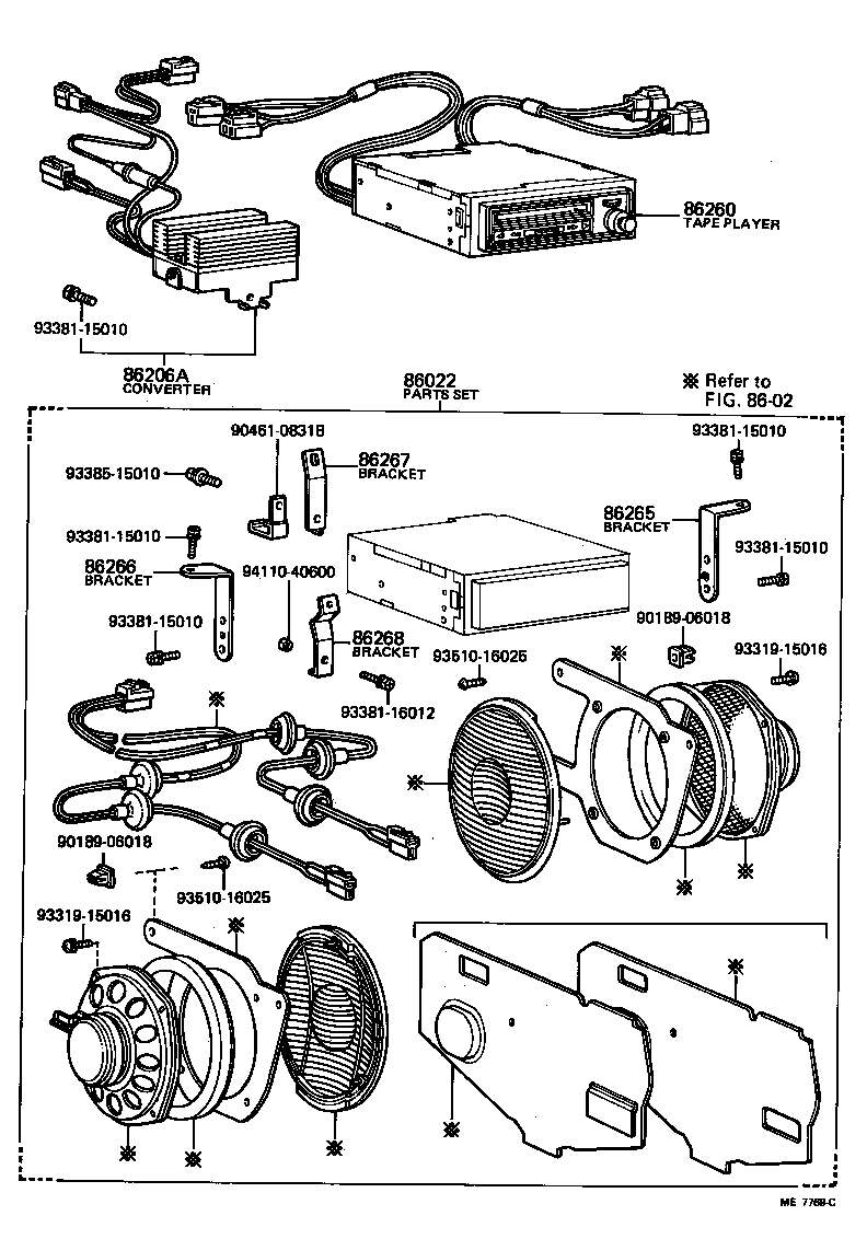 86120-95401 RECEIVER ASSY, RADIO product image