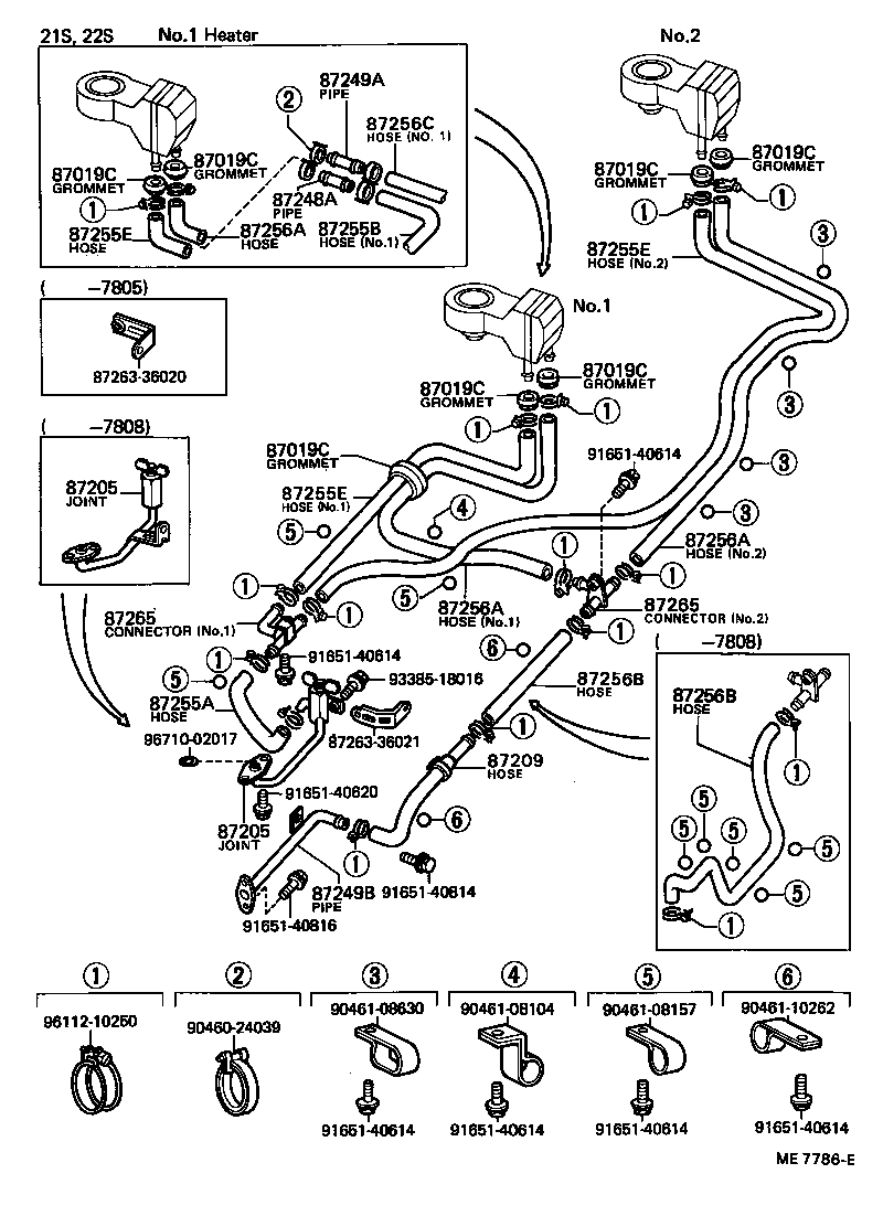 87209-36210 HOSE, REAR HEATER WATER OUTLET, E (TO ENGINE) product image