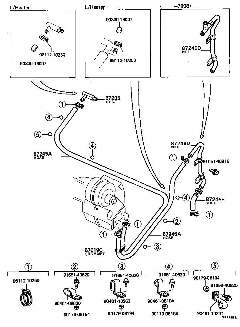 87206-60101 JOINT OR UNION, FRONT HEATER HOSE THROUGH OR INLET VALVE product image
