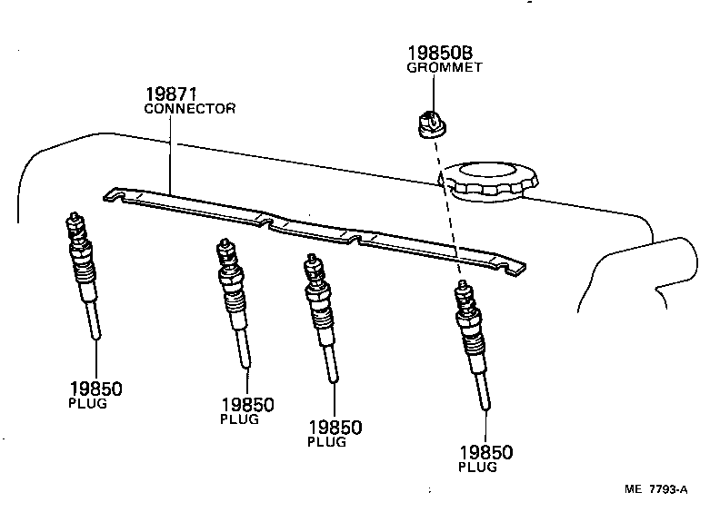 19850-48010 PLUG ASSY, GLOW product image
