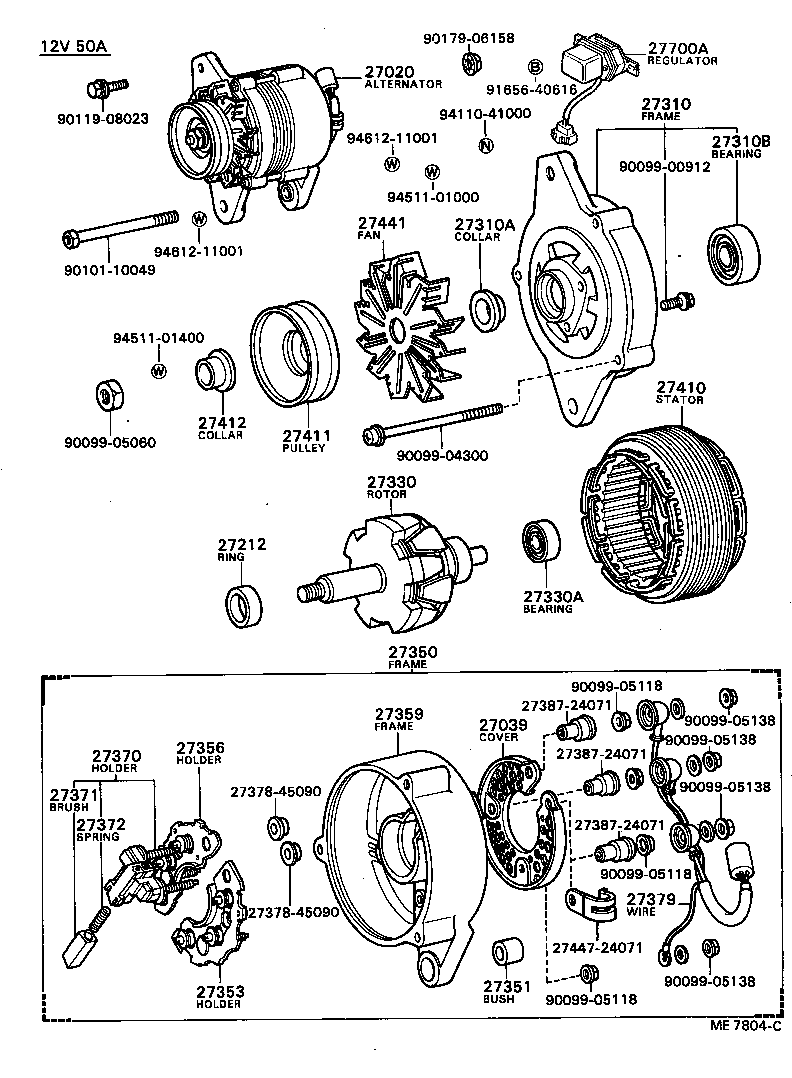 27060-34030 ALTERNATOR ASSY product image