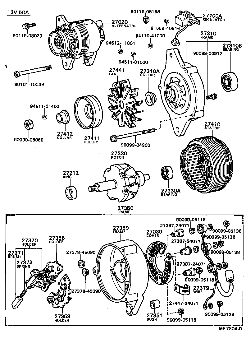 27020-18010 ALTERNATOR ASSY product image