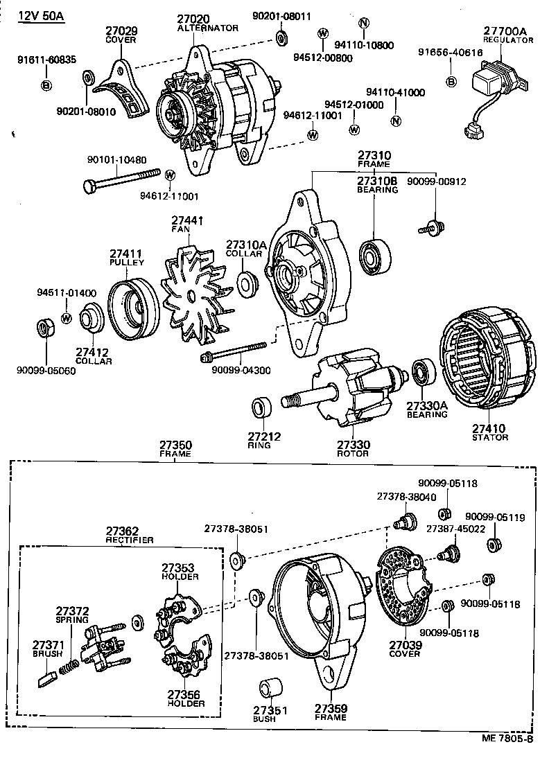 27060-34030 ALTERNATOR ASSY product image