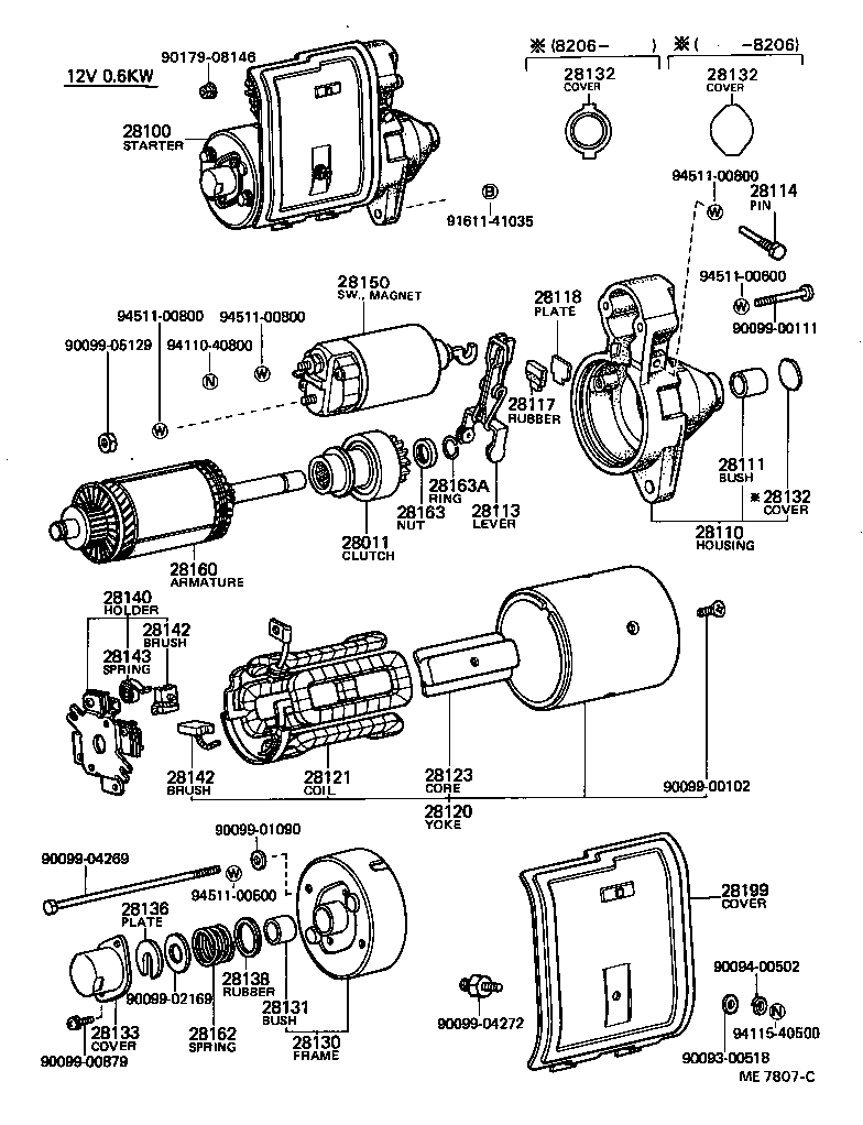 28150-27010 SWITCH ASSY, MAGNET STARTER product image