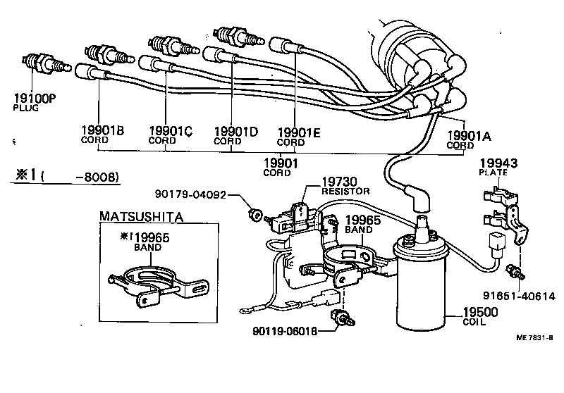 90919-03074 BAND, IGNITION COIL, NO.1 product image