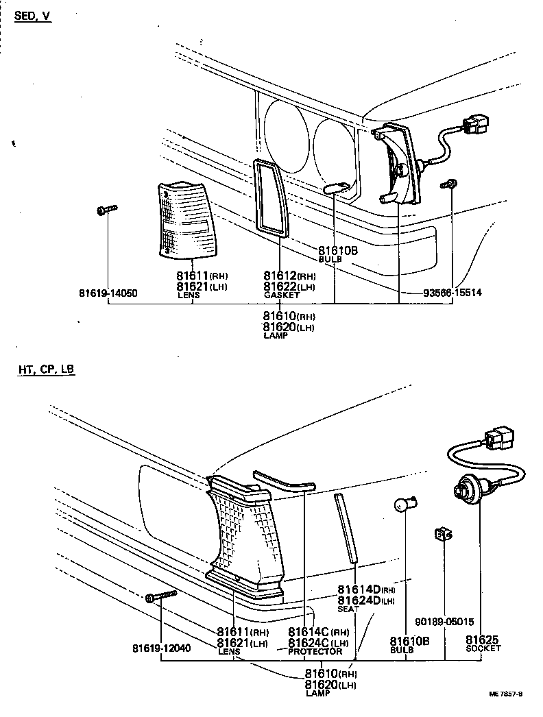 81610-19355 LAMP ASSY, PARKING & CLEARANCE, RH product image
