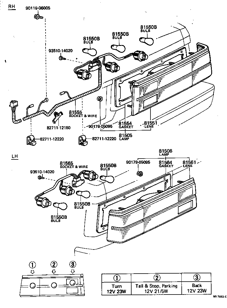 81506-19085 LAMP SUB-ASSY, REAR COMBINATION, LH product image