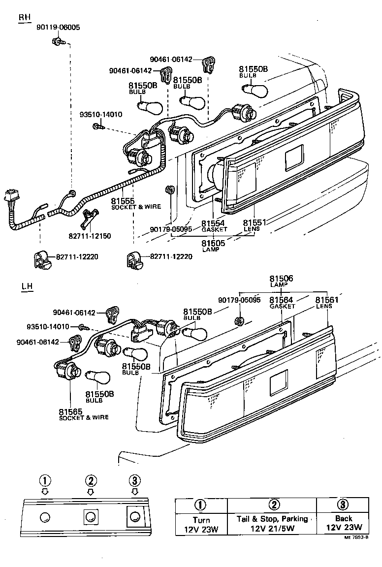 81505-19286 LAMP SUB-ASSY, REAR COMBINATION, RH product image