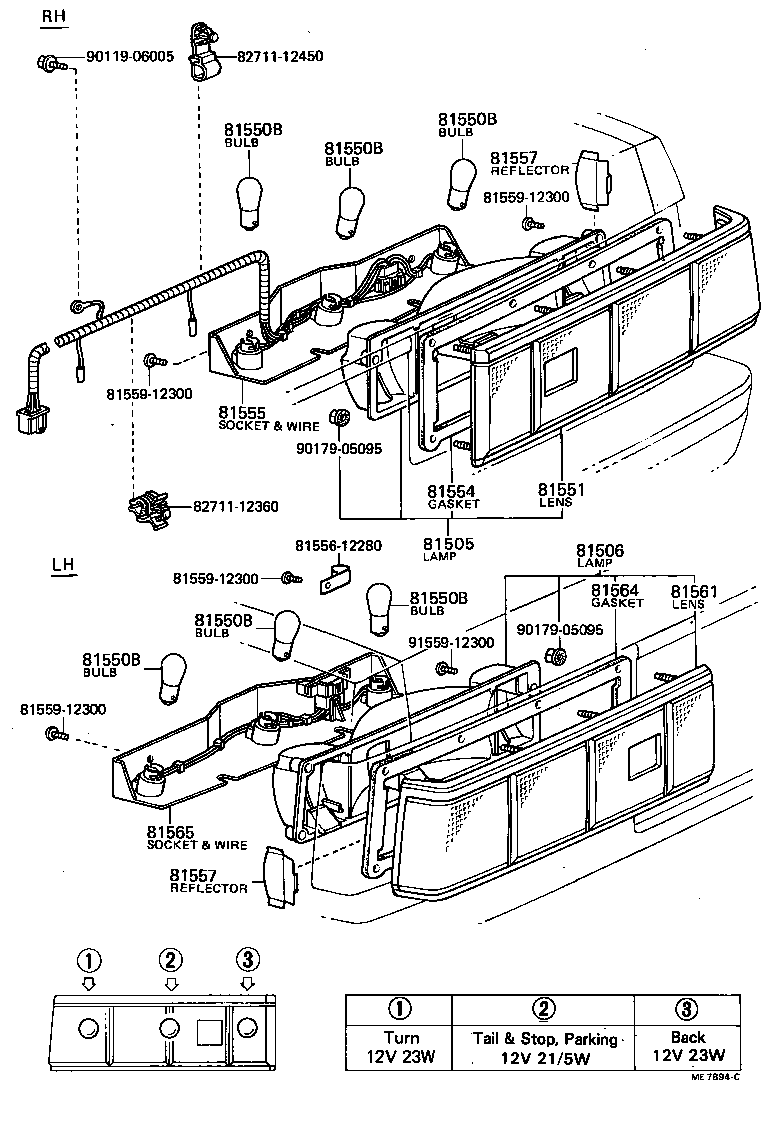 81505-19286 LAMP SUB-ASSY, REAR COMBINATION, RH product image