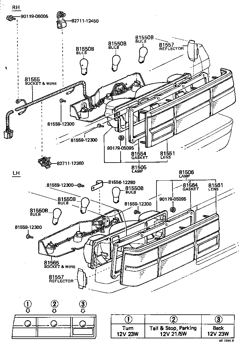 81506-19085 LAMP SUB-ASSY, REAR COMBINATION, LH product image