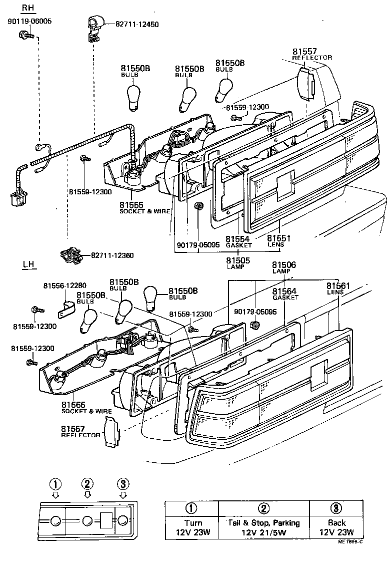 81505-19286 LAMP SUB-ASSY, REAR COMBINATION, RH product image