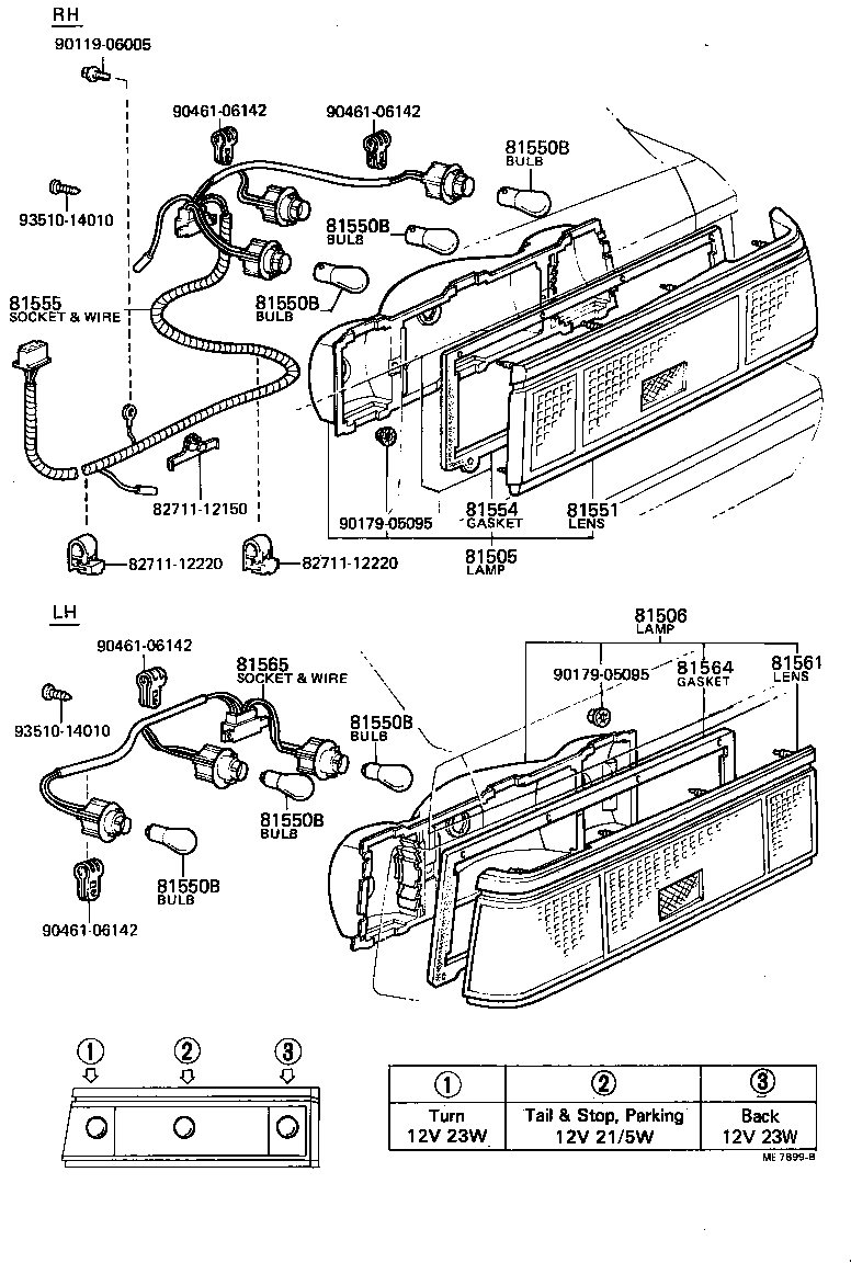 81505-19286 LAMP SUB-ASSY, REAR COMBINATION, RH product image