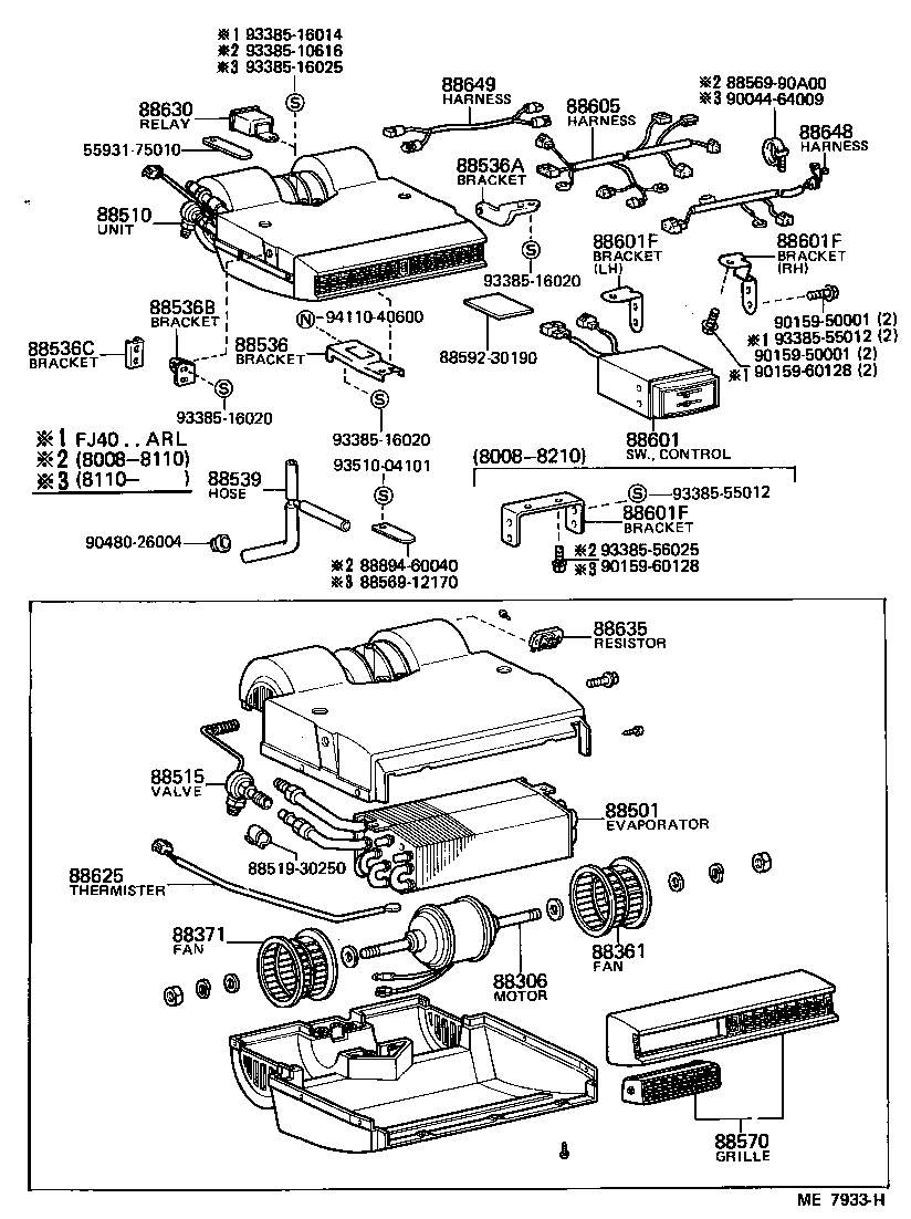 88536-60190 BRACKET, COOLING UNIT, NO.2 product image