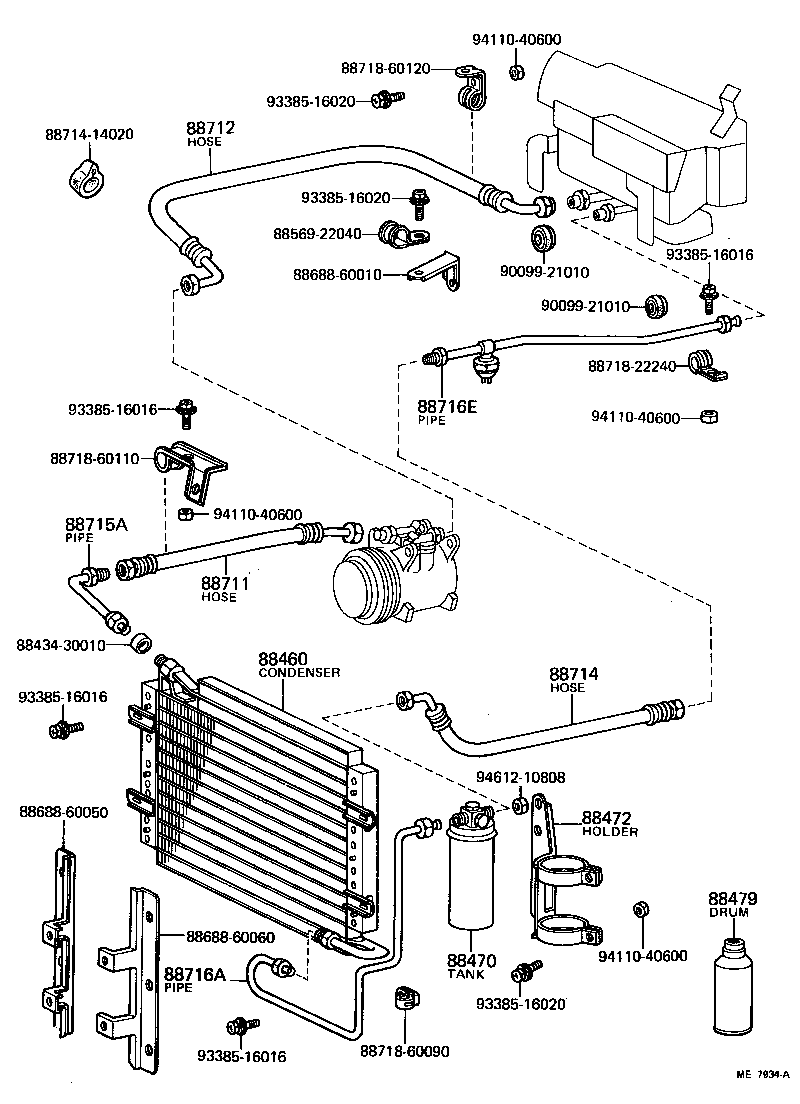 88472-60010 BRACKET, RECEIVER TANK, NO.2 product image