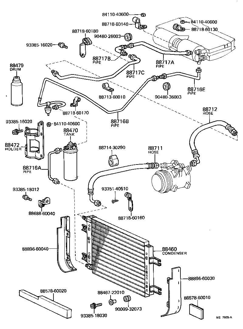 88472-60010 BRACKET, RECEIVER TANK, NO.2 product image