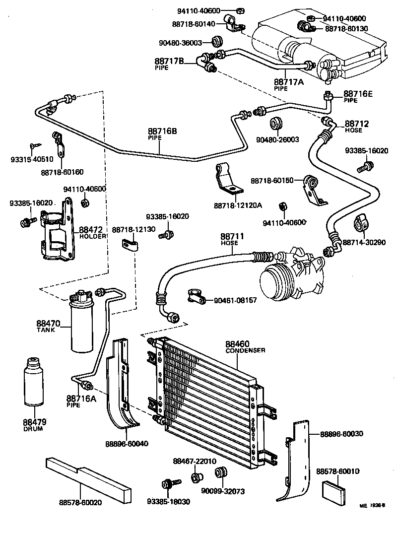 88472-60010 BRACKET, RECEIVER TANK, NO.2 product image