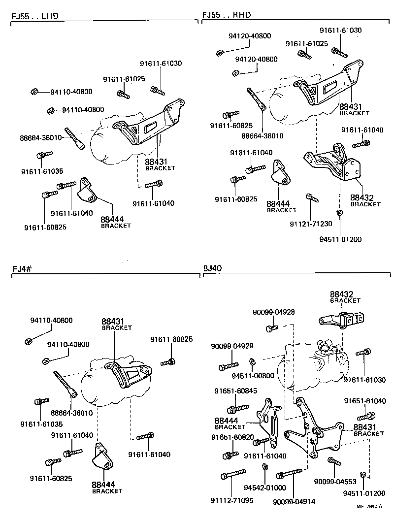 88444-60010 BRACKET, IDLE PULLEY product image