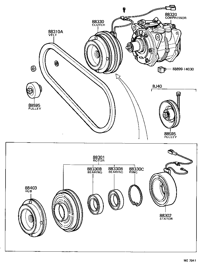 88444-60010 BRACKET, IDLE PULLEY product image