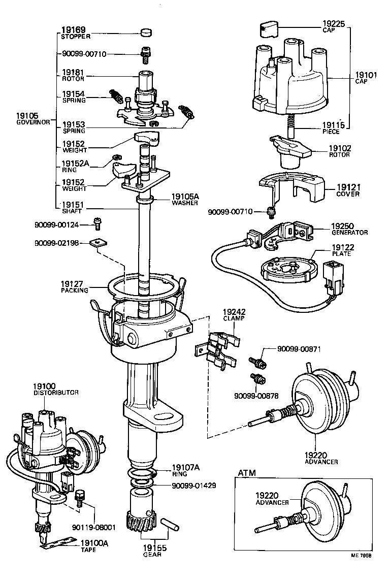 19100-31120 DISTRIBUTOR ASSY product image