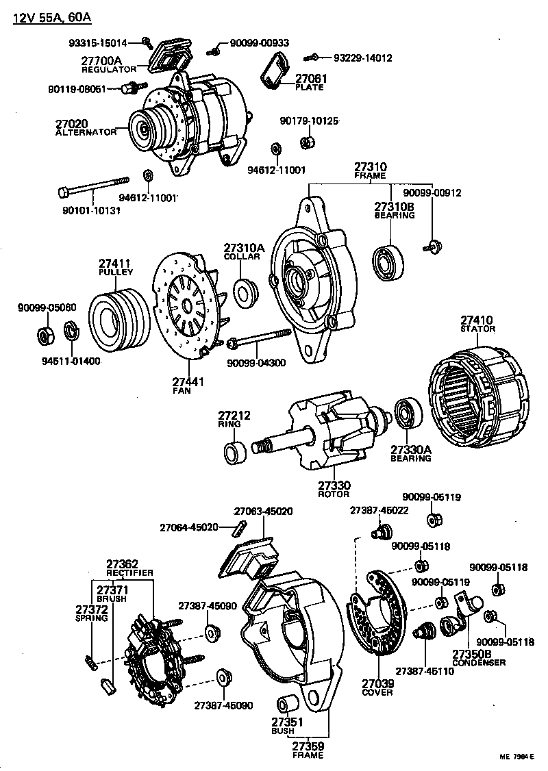 27020-44071 ALTERNATOR ASSY product image