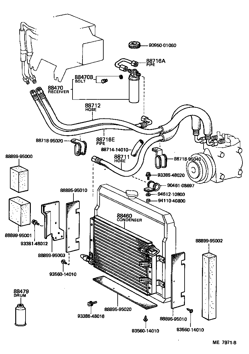 88688-95010 BRACKET, COOLER CONDENSER, NO.1 product image