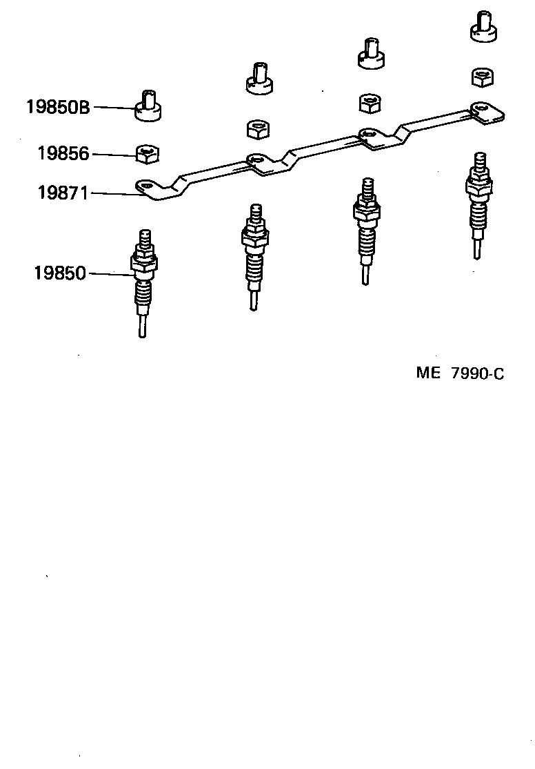 19871-55010 CONNECTOR, GLOW PLUG NO.1 product image