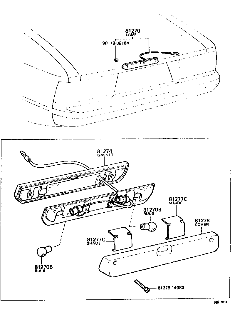 81270-19366 LAMP ASSY, LICENSE PLATE product image