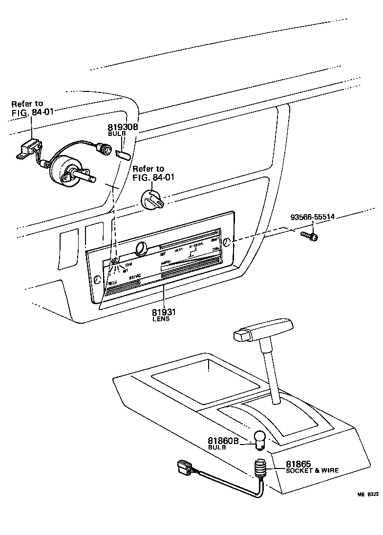 81943-16020 LENS, HEATER CONTROL INDICATOR product image