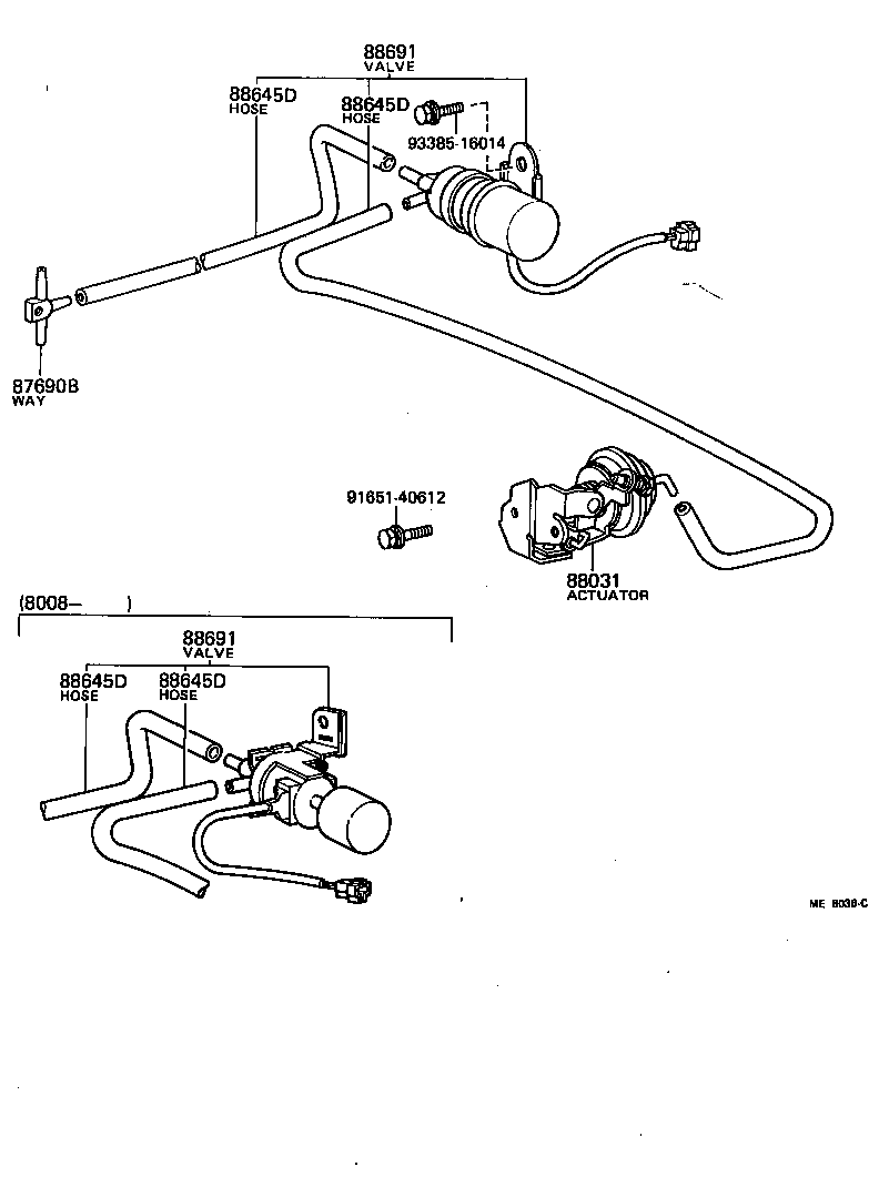 Toyota 88031-16020 ACTUATOR SET, IDLE-UP