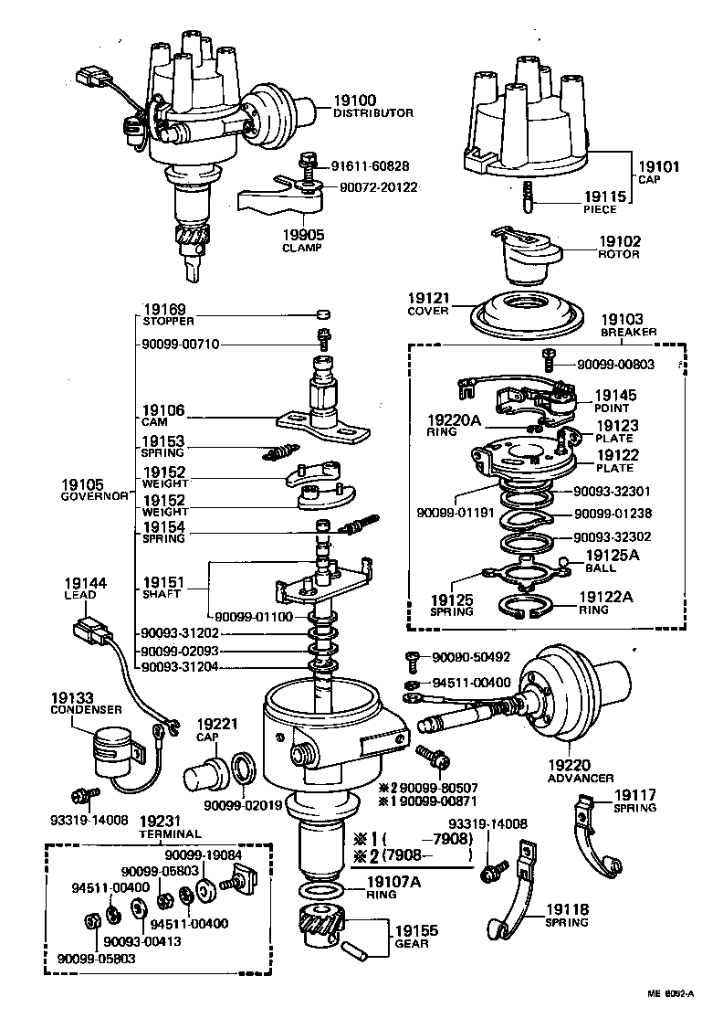 19100-34250 DISTRIBUTOR ASSY product image