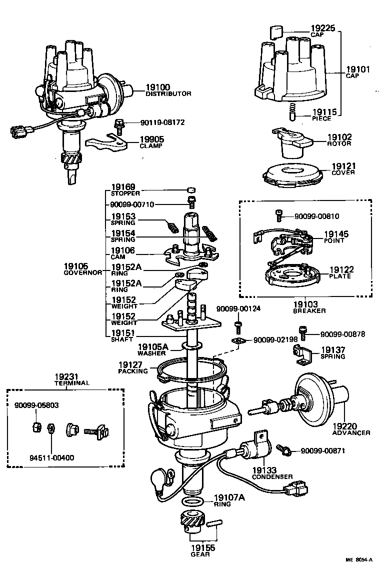 19103-41030 BREAKER SUB-ASSY, DISTRIBUTOR product image