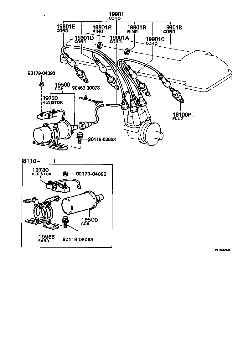 19850-54040 PLUG ASSY, GLOW product image