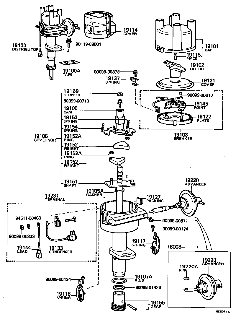 19105-13011 GOVERNOR SUB-ASSY product image