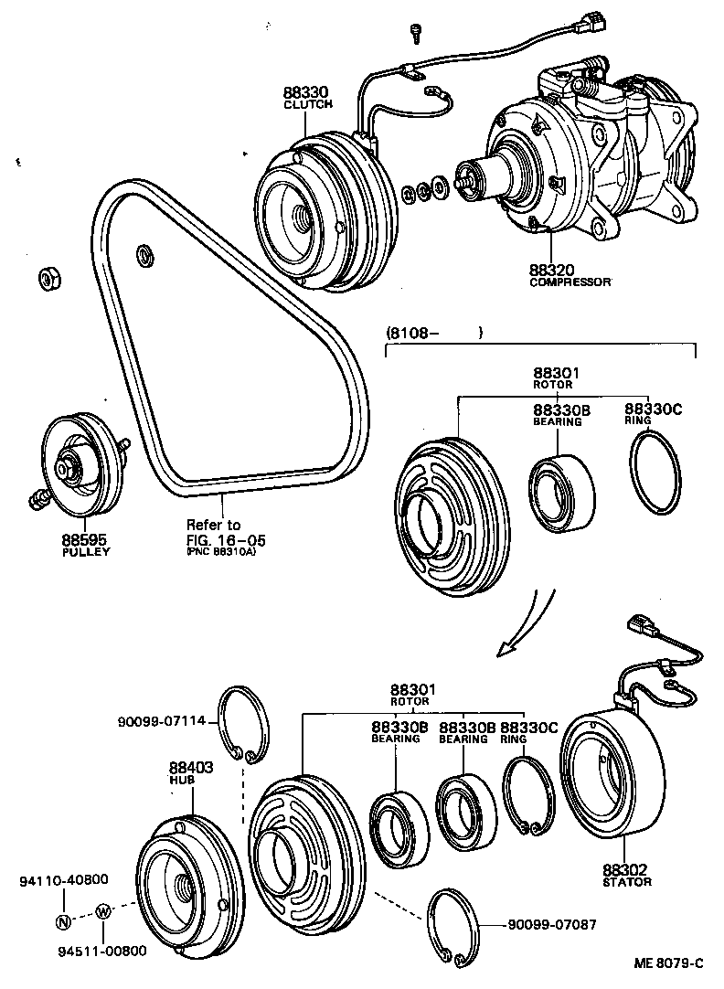 88688-12040 BRACKET, COMPRESSOR MOUNTING, NO.2 product image