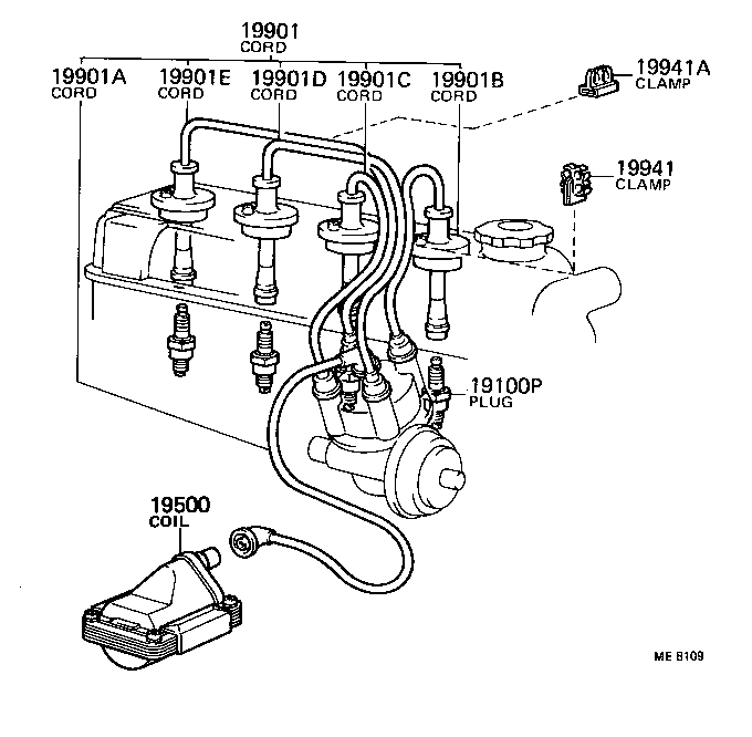 19944-88261 PLATE, RESISTIVE CORD CLAMP SUPPORT, NO.2 product image